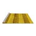 thumbnail image 2 of Ahgly Company Machine Washable Indoor Rectangle Abstract Yellow Modern Area Rugs, 3' x 5', 2 of 4