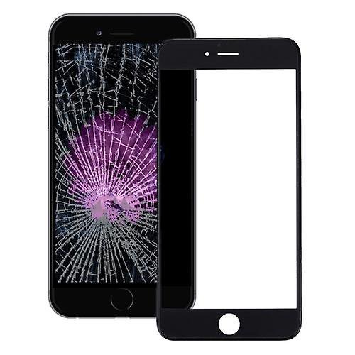 (Black)Front Screen Outer Glass Lens with Front LCD Screen Bezel Frame & OCA Optically Clear Adhesive for iPhone 6s Plus