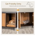 thumbnail image 5 of Cat Litter Box Enclosure Furniture, Wooden Litter Box Cabinet with Doors & Scratching Pad, Metal Legs, Hidden Litter Box, 35.5 x 20 x 20 inch, 5 of 7