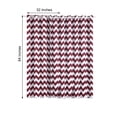 thumbnail image 5 of Efavormart 2 Panels White/Burgundy Polyester Chevron Design Thermal Insulated Blackout Room Darkening Grommet Top Curtain 52"x84", 5 of 9