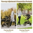 thumbnail image 3 of Vomeast Baby Stroller, Foldable Aluminum Alloy Stroller with Reversible, Travel Stroller for Newborn Infant, Black, 3 of 11