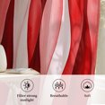 thumbnail image 6 of Red Striped Sheer Curtains 54 Inch Length, Light Filtering Voile Curtain Panel, Modern Gradient Geometric Ripple Stripes Rod Pocket Drapes Window Treatments for Living Room Bedroom 52"x54", 6 of 9