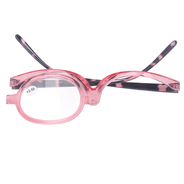 Gafas De Maquillaje Con Lupa, Gafas Cosméticas Portátiles Convenientes Abatibles Para Mujeres