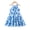 Blue, variant on 7Y Little Girls Dress 8 Years Girls Sleeveless Dress Flower Print Big Girls Summer Halter Floral Dress Pink