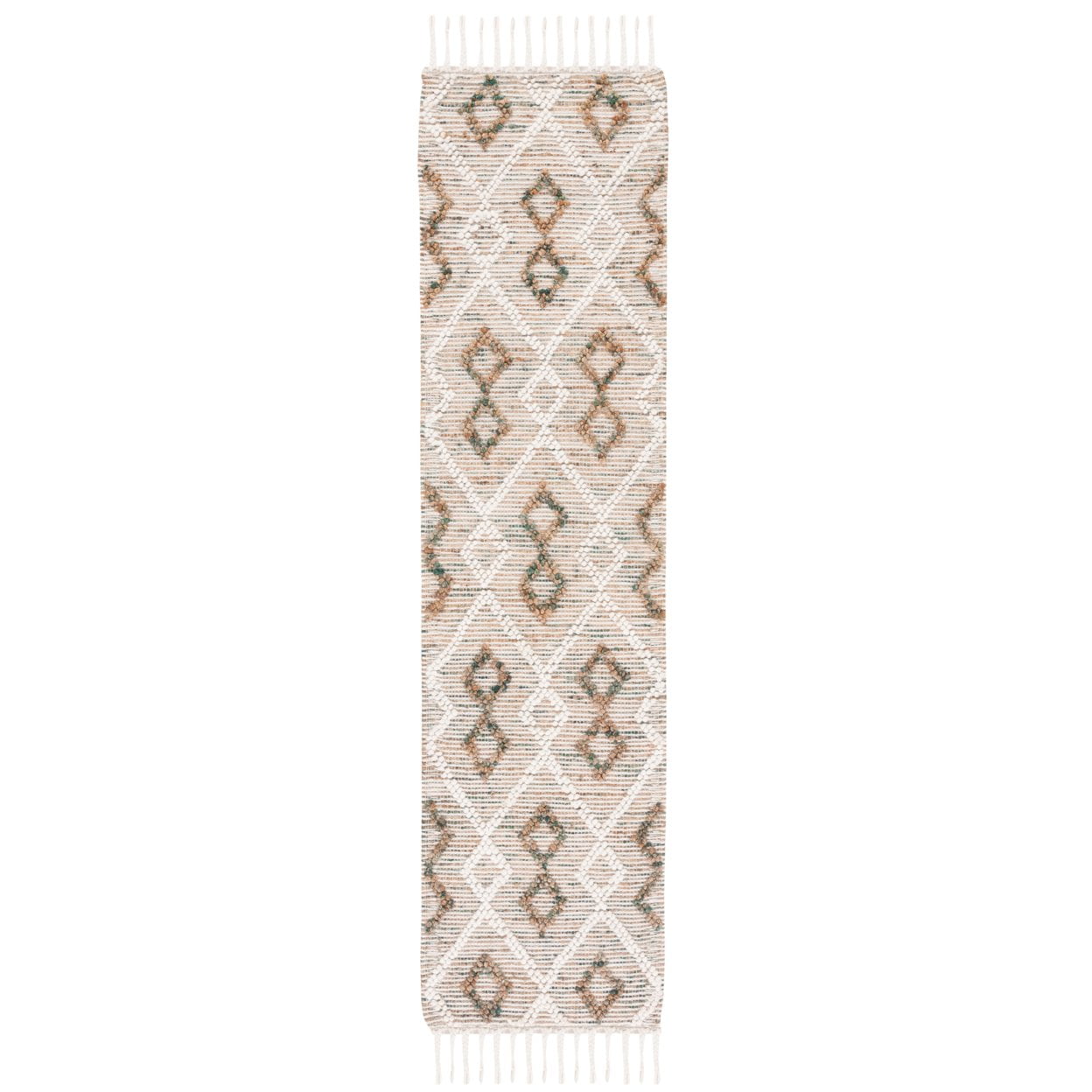 SAFAVIEH Natura Yamashita Geometric Area Rug, Ivory/Emerald, 8' x 10'
