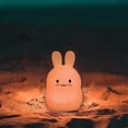 thumbnail image 4 of Luz nocturna para niños con forma de conejo de 1 pieza, lámpara de noche de silicona USB, luz multicolor con control remoto, brillo y color ajustables, 144 * 120 * 189 mm, 4 of 5