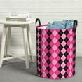 thumbnail image 6 of Cauagu pink and black argyle for Laundry Basket,Collapsible Organizer Basket for Storage Bin Toy Bins Gift Baskets Bedroom Clothes Children Nursery Hamper-Small, 6 of 6