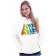 thumbnail image 6 of Love More LGBT Gay Pride Rainbow Hoodie Sweatshirt Women Men Brisco Brands L, 6 of 6