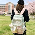 thumbnail image 5 of Kawaii Ita Backpack with Pin Display Window – Cute Cutecore Bag, Star Print Lace Trim, Detachable Pouch, Lightweight Y2K Backpack for Women, Teens, 5 of 8