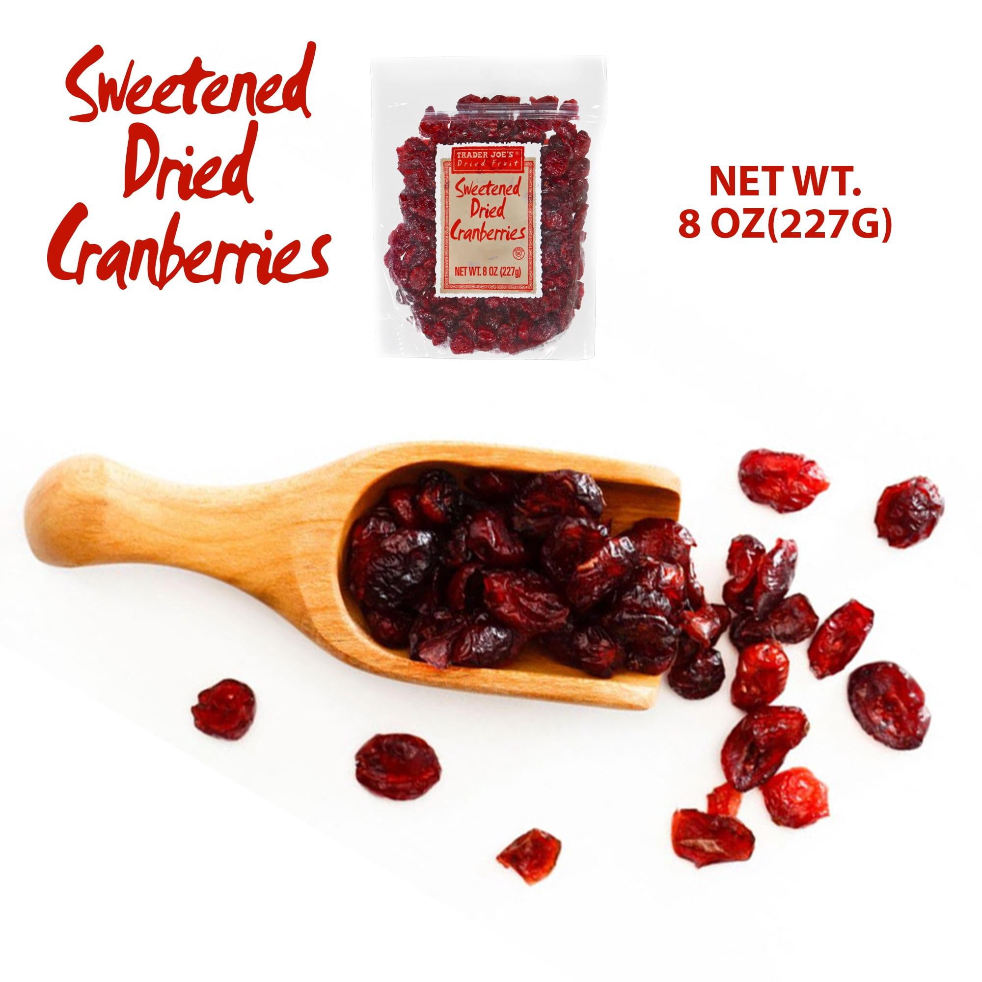 4-Pack of TRADER JOE'S - Sweetened Dried Cranberries | 8 Oz Per Pack | Buy From CROWN CRAZE