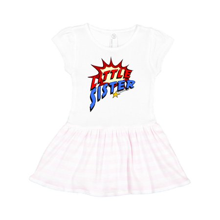 

Inktastic Little Sister Superhero Gift Toddler Girl Dress