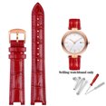 thumbnail image 3 of Correa de reloj de piel de vaca para Ros-sini 516752 616764 517784 5758G Correa de cadena de reloj con muesca Pulsera roja para hombres y mujeres 14 mm 16 mm 18 mm, 3 of 5