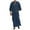Z04-Navy, variant on Mens Casual Shirt Long Sleeve Solid Color V Neck Robe Top Breathable Cotton Linen Thobe Kaftan Loose Fit Clothing,Grey,XXL