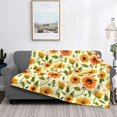 thumbnail image 2 of Rozeui Sunflowers And Butterflies for Flannel Blanket, Soft Fuzzy Plush King Blanket for Winter, Thick and Warm All-Season Bed Throw-50"x40", 2 of 6