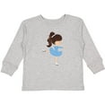 thumbnail image 3 of Inktastic Figure Skating, Ice Skating Girl, Brown Hair Girls Long Sleeve Toddler T-Shirt, 3 of 5