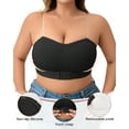 thumbnail image 4 of Non-Slip Silicone Bandeau Bra for Women Wireless Strapless Bralettes Front Closure Supportive Padded Push Up Tube Top Bra, 4 of 7