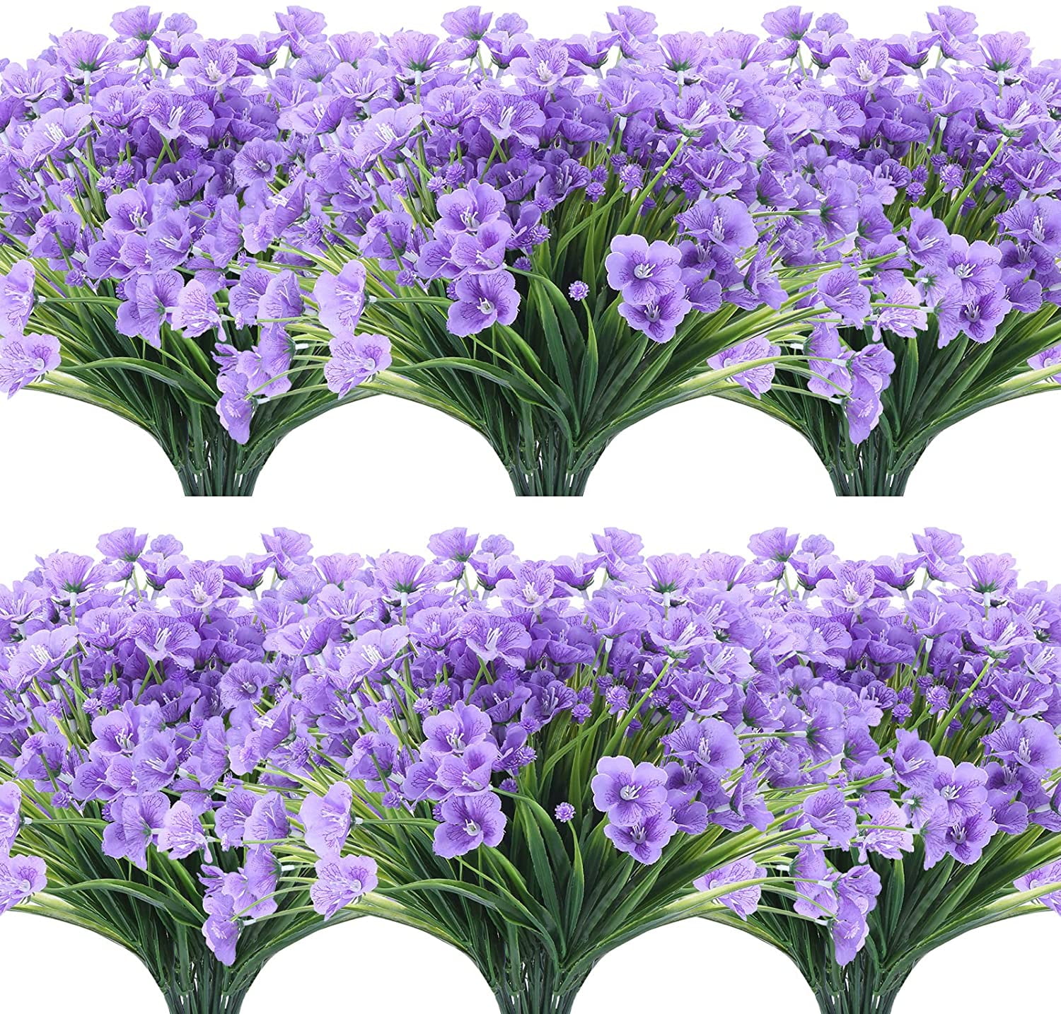 GRNSHTS 8 Bundles Artificial Flowers Fake Boxwood Plants Faux Plastic ...
