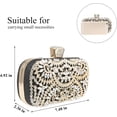 thumbnail image 2 of Womens Sparkly Rhinestone Crystal Clutch Bag Glitter Sequin Bridal Purse Evening Handbag for Wedding Party Prom, 2 of 8