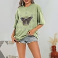 thumbnail image 2 of Puliio Oversized T Shirts For Women Sun And Moon Graphic Tee Casual Crewneck Short Sleeve fasion Retro Gray Tops, 2 of 5