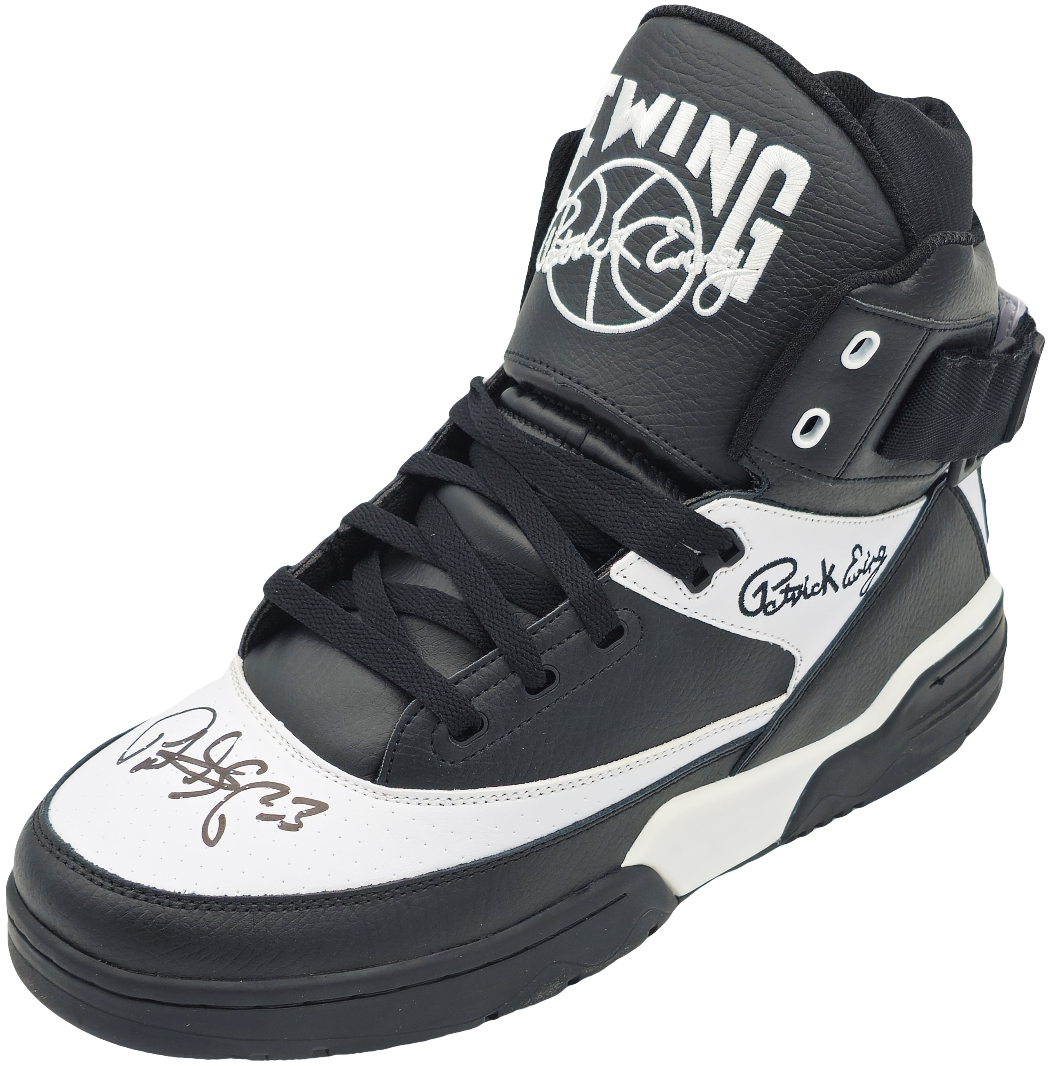 Patrick Ewing Autographed Black Ewing Athletics 33 HI Left Shoe