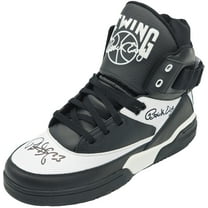 Patrick Ewing Autographed Black & White Ewing Athletics 33 HI OG Left Shoe New York Knicks Size 13 W/ Box Beckett BAS Witness 236553