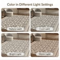 thumbnail image 7 of ODIKA 5'x7' Brown Ivory Natural Geometric Arch Pattern Washable Area Rug Contemporary Abstract Motif with Structured Grid for Dining Room, Under Table, Home Office, Non-Slip Chair-Friendly, 7 of 7