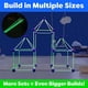 thumbnail image 5 of Bricolaje Niños Niños Construcción Kit de construcción de fuertes Bloques de Zulema Niños Fort Balls Balls, 5 of 8