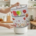 thumbnail image 3 of Pastoral Flowers Pressure Cooker Cover Colorful Daisy Floral Leaves Watercolor Dust Cover for Kitchen Appliances with Top Handle & Storage Pockets, Fits 8 Quart Instant Pot, Air Fryer, Crock Pot, 3 of 9