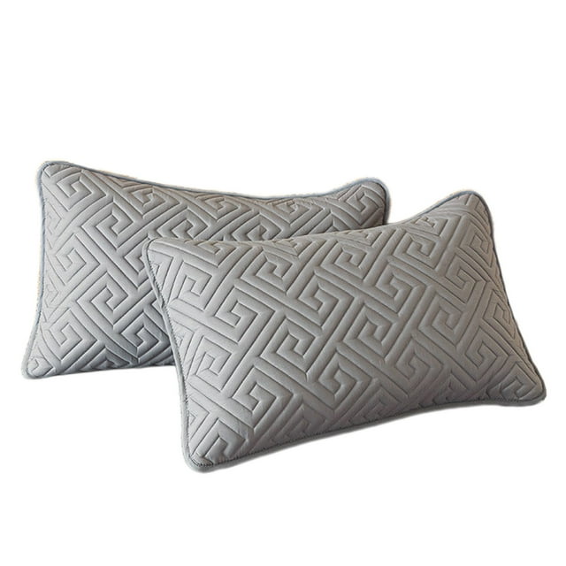 Standard Size Pillowcase 2-Piece Decorative Quilted Pillowcase