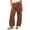 Brown, variant on Diufon Women's Corduroy Pants Casual Mid-Rise Elastic Waist Pant Vintage Wide Leg Loose Trouser with Pockets