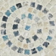 thumbnail image 5 of DecMode Beige Mother of Pearl Shell Handmade Mosaic Plate Wall Decor with Blue Accents, 5 of 14