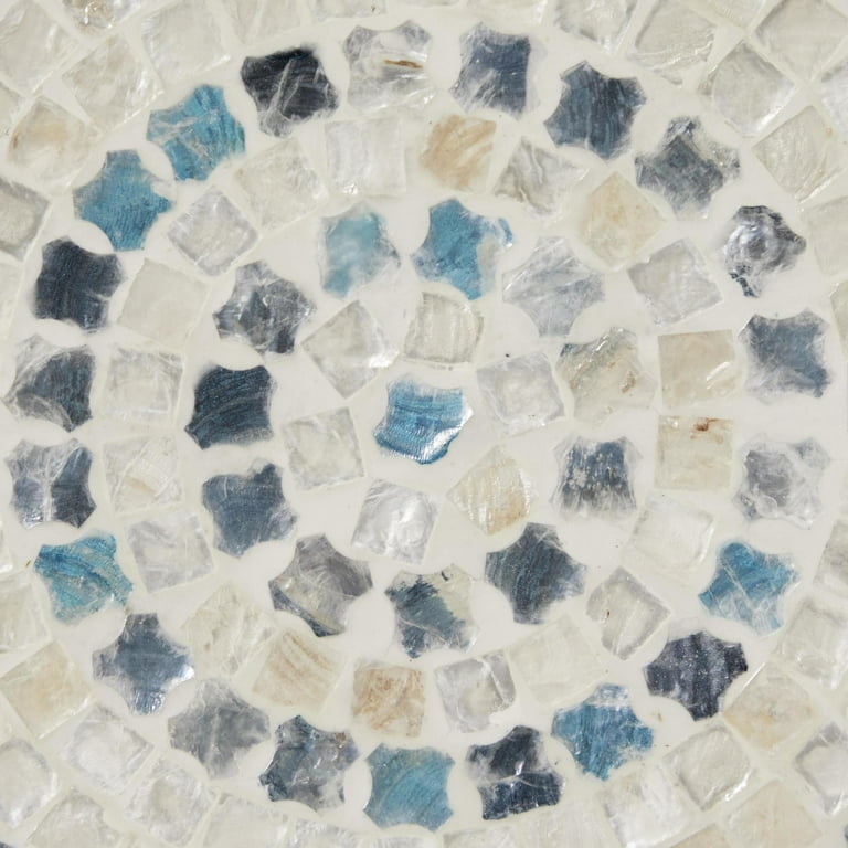 Free Shipping! DecMode Beige Mother of Pearl Mosaic Plate Wall