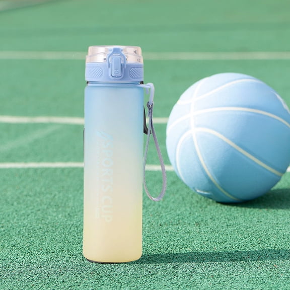 Gradient Color Large Capacity Portable Plastic Water Cup Students Straight Drinking Cup Men And Women Sports Cup Y