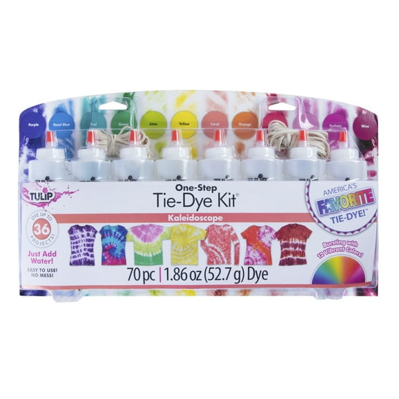 Tulip 12 Color One-Step Tie-Dye Kit Kaleidoscope, Bright Colors, DIY Tie-Dye