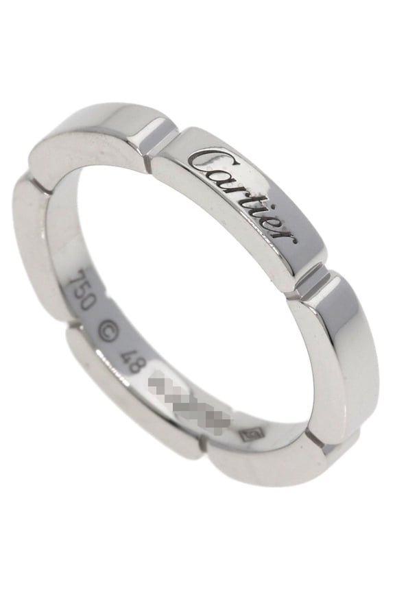 Pre-Owned Cartier Maillon Panthre #48 Ring in 18K White Gold for Women