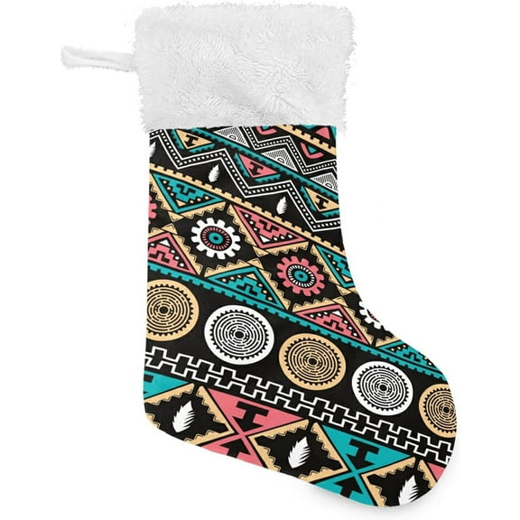 Coolnut 2PCS Christmas Stocking Boho Mandala Style Xmas Stockings Decoration for Family Holiday Party Ornaments Decor Fireplace, 17.7 x 12 Inch