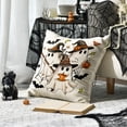 thumbnail image 6 of Sm:)e Ghost Pumpkin Bat Halloween Pillow Covers 18x18 Inch Set of 2, Cushion Covers for Sofa Home Decor, 6 of 6