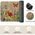 thumbnail image 5 of Wood Flowers Butterfly Spring Kitchen Mats Set of 2, Seasonal Home Decor Leaves Low-Profile Kitchen Rugs for Floor - 17x29 and 17x47 Inch, 5 of 6