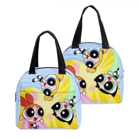 

Cartoon Powerpuff Girls Lunch Bag Women Thermal Cooler Insulated for Adult Kids Office School Thermal lunchbag