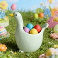 thumbnail image 5 of Easter Decor Bird Shaped Easter Egg Holder Set, Cute Easter Egg Tray Cup and Bowl Decor, Minimalist Modern Home Ornament, Sturdy Tabletop Accent for Holiday and Daily Use on Dining, Green, 5 of 6