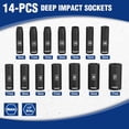 thumbnail image 2 of WORKPRO 14-Piece 1/2-Inch Drive Metric Deep Impact Socket Set, 10-27mm 6-Point Heat-Treated Cr-V Steel Sockets with Storage Case, 2 of 7
