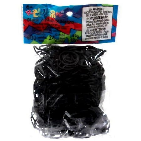 Rainbow Loom Black Rubber Bands Refill Pack RL13 [600 ct]