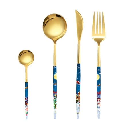 

1 Set Steak Cutlery Metal Tableware Cutters Spoons Forks Metal Forks Kit Western Food Tableware