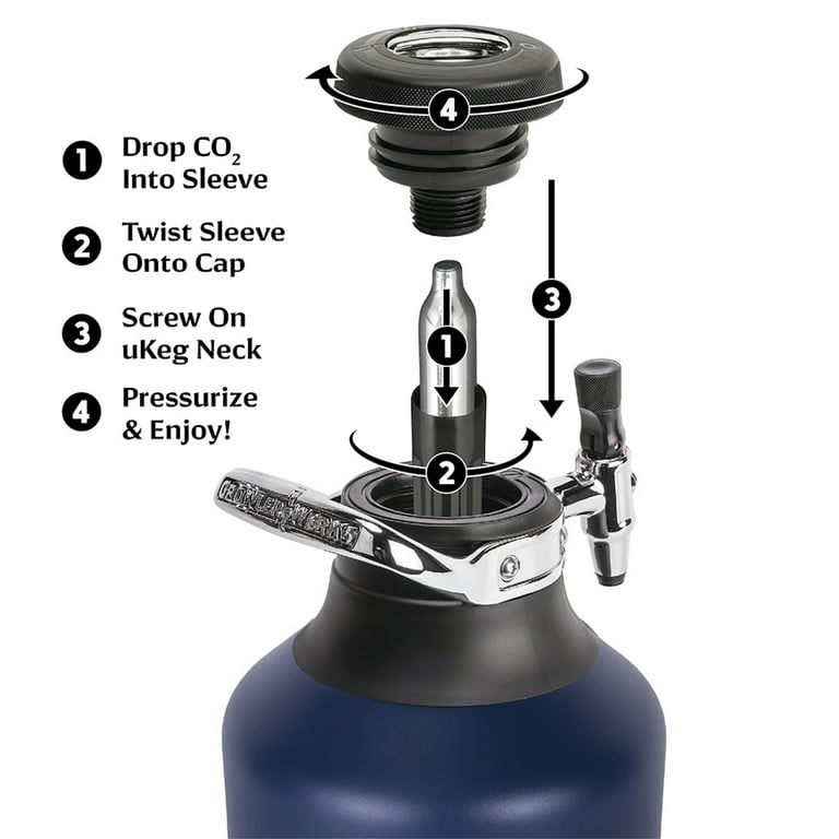 GrowlerWerks uKeg Go 128oz Carbonated Beverage Dispenser for