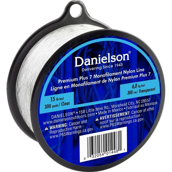 Danielson 418C-15 Ligne Plus 7 Mono en nylon transparent 12 lb Ligne Plus 7 Mono en nylon tra