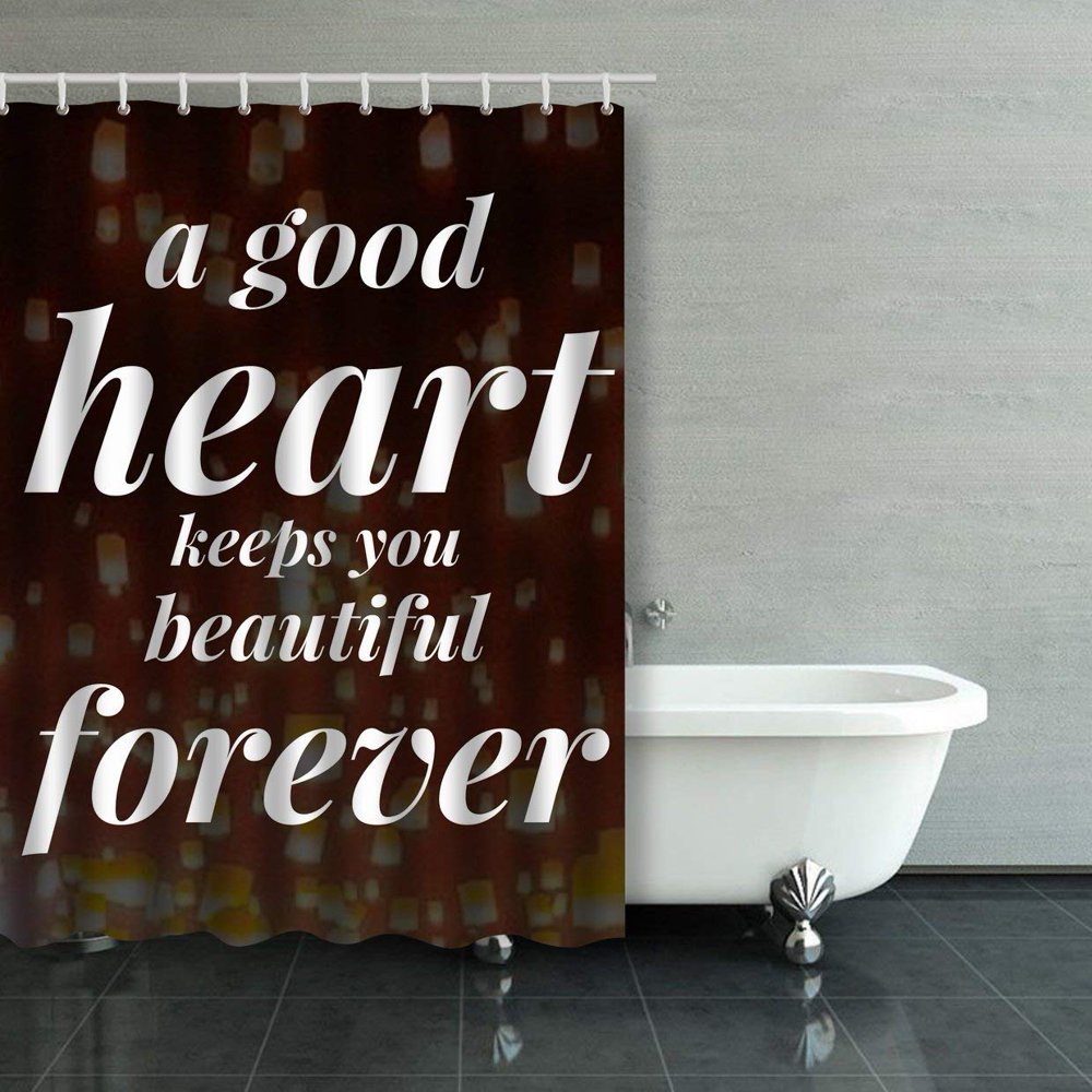 WOPOP Inspirational And Motivational Quotes For Positive Life Shower Curtain Bathroom Curtain