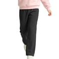 thumbnail image 2 of IFNWSV Pants for Girls Solid Color Elastic Waist Casual Sweatpants Pull On Lounge Trousers for Everyday Black 11-12 Years, 2 of 7