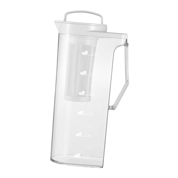 Jarra de agua transparente con asa, multiusos, doble asa, tapa giratoria, vertido 22 L
