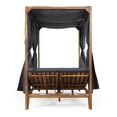 thumbnail image 6 of GDF Studio Leaverton Outdoor Acacia Wood 2 Seater Adjustable Daybed with Curtains, Teak and Dark Gray, 6 of 9