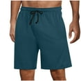 thumbnail image 3 of Men Summer Shorts Casual Fashion Solid With Pocket Elastic Waist Short Pants, 3 of 7